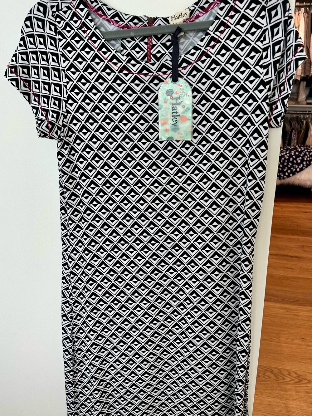 Women's Hatley Black & White Geometric Print Dress